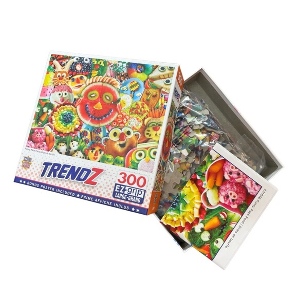 Funny Face Food jigsaw puzzle 300 pieces EZ Grip large 18 x 24 trendz - Picture 1 of 5